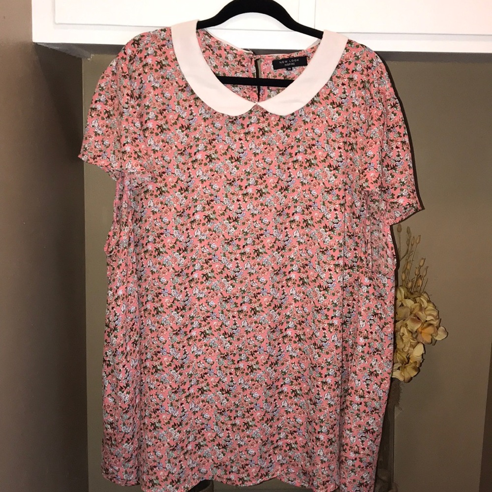 Retro collar floral blouse 💝